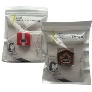 Target Christmas USB Wall Chargers - Present & Gingerbread